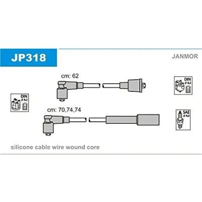 Image de JANMOR JP318 Jeu De Fils d&#039;Allumage SUZUKI: SWIFT 1