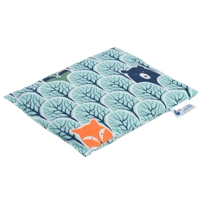 Image de Medi Partners Coussin chauffant en noyaux de cerise 500 g rectangulaire 20 x 25 cm 100% coton certifié Öko Tex Chaleur + Thérapie par le froid massage (Raton laveur dans les bois)