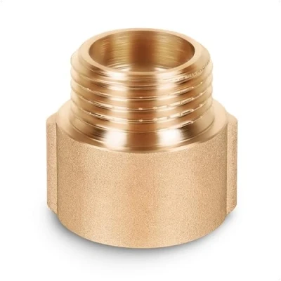 Image de HYDROBIL Rallonge 1/2&quot; BSP Fils (18,6mm Femelle/21mm Mâle), Longueur 15mm, Laiton Massif, Manchon D&#039;extension, Joints et Raccords de Plomberie pour Tuyauterie Eau, 10 Barre, Max. Temp. 95C
