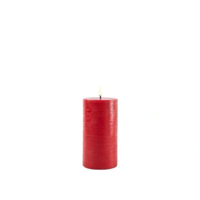 Image de Uyuni Lighting Bougie cylindrique LED 7,8 x 15,2 cm Rustic Red