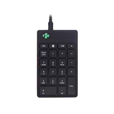 Image de R Go Break, Clavier numérique, USB Numpad Externe, Pavé numérique supplémentaire, avec Logiciel de Pause Anti RSI, Filaire, Noir