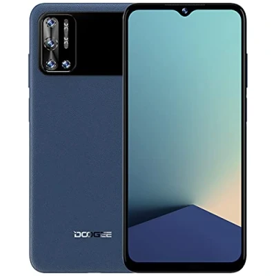 Image de DOOGEE N40 Pro Android 11 Smartphone Débloqué, Octa Core 6Go+128Go, 6,52 &#039;&#039; HD+ Telephone Portable, Batterie 6380mAh, Caméra Quatre 20MP, Frontale 17MP, Empreinte Digitale Dual SIM GPS Bleu