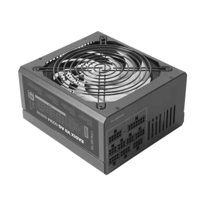 Image de Tacens RADIX VII AG 600, Alimentation Full Modulaire 600W ATX, 10 Ans Garantie, 80Plus Silver, +87% D&#039;Efficacité, Ventilateur FDB 140mm avec Technologie AI RPM, Condensateurs Japonais 105º, Noir