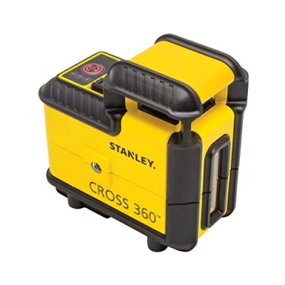 Image de Stanley Stht77640 1 Kit Laser Cross360 Faisceau Rouge (Stht77504 1) + Trépied Aluminium Type Photo Alu (1 77 201) Portée 20 m Nivellement +/ 4 Étanche Inclus 3 Accessoires et Piles