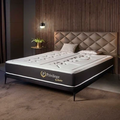 Image de NATURALEX Matelas Privilege 140x190 cm 24 Hybride Ressorts Ensachés + Mousse mémoire de Forme Soutien Mi Ferme Haute Densité 7 Zones Optimal Thermorégulateur
