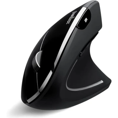 Image de perixx PERIMICE 813B Souris Verticale Bluetooth, Technologie Multi appareils 3 en 1 sans Fil, Taille Sac de Transport, droitier, Noir