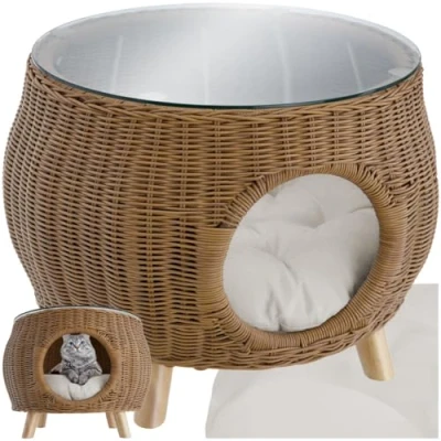 Image de Table basse TECTAKE Tivoli Rotin Coussin lavable Capacité 75 kg