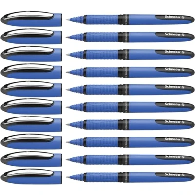Image de Schneider Lot de 10 Stylos roller à encre liquide non rétractable Noir