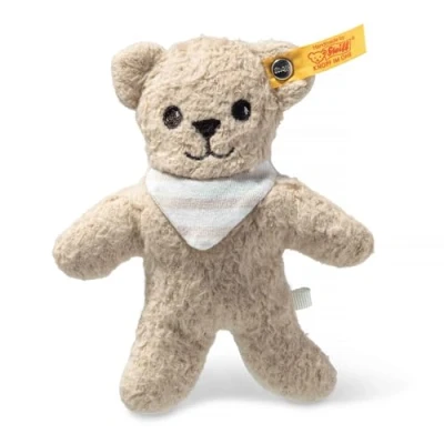 Image de Steiff 242786 GOTS Ours Teddy Noah crépitant avec crécelle Beige