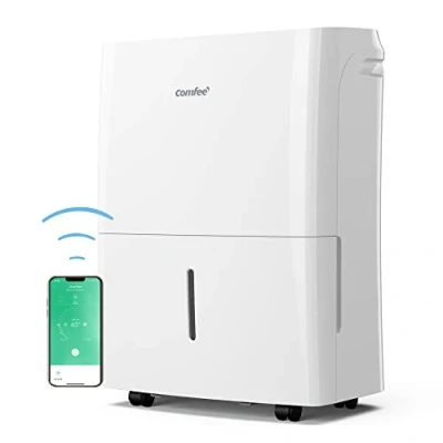 Image de COMFEE Déshumidificateur Connecté 16L jour, 4 Modes, Deshumidificateur d air electrique, Mode intelligent, Réservoir 3L, Pour pièce de 58 73㎡, MDDF 16DEN7 WF, Chambre, Garage, Fonctionne avec Alexa