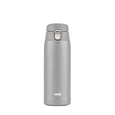 Image de EMSA Light Mug, Mug isotherme 0,4 L gris, Acier inoxydable, Compact et léger, Conserve 8h chaud 16h froid, 100 % étanche, Sans BPA, Finition mate design N2151000
