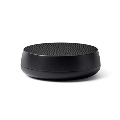 Image de Lexon Mino L Haut Parleur Compatible Bluetooth 5W, Rechargeable, Mains Libres, USB C Aluminium/Noir