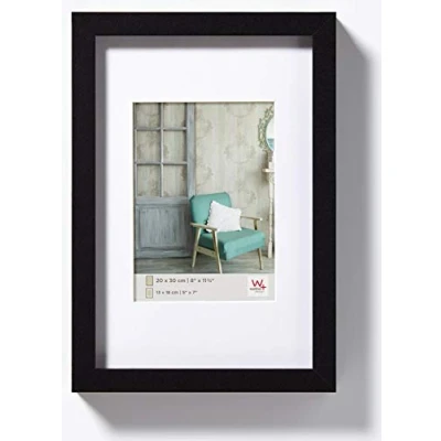 Image de walther design cadre photo noir 50 x 70 cm verre véritable Stockholm en bois EA070B