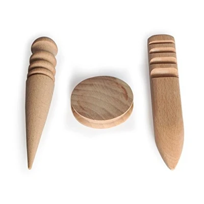 Image de Co link Nouvelle Artisanat en Cuir Bord Slicker Round Multi Taille Bois Brunissoir 3 Mod¨¨Les pour Le de Travail