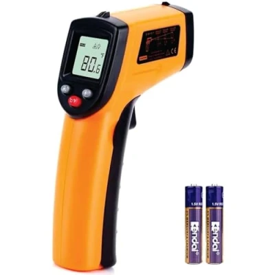 Image de Thermomètre Infrarouge, Pistolet Température Laser, Sans Contact, écran LCD Rétroéclairé, 50 C 380 C, Pour Cuisson, BBQ, Congélateur, Viande, Industrie, Orange