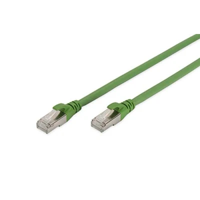 Image de DIGITUS Câble LAN Cat 6A 25m réseau PUR S/FTP blindé Résistant à l&#039;huile &amp; aux UV Compatible 6 Vert