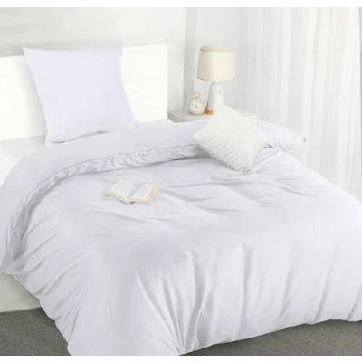 Image de Utopia Bedding Housse de Couette 1 Personne 135x200 cm avec Taie d&#039;oreiller 80x80 (Blanc) Parure lit 135 x 200 Ensembles Housses en Microfibre brossée Douce