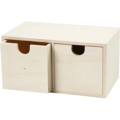 Image de 55765 Create Craft 2 tiroirs Boîte en contreplaqué 1pièce