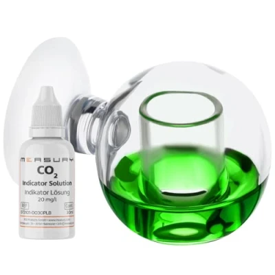Image de Measury Drop Checker Co2 Test Aquarium avec 30 ML d&#039;indicateur 20 MG/l Testeur &#039;Orb&#039;