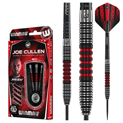 Image de WINMAU Joe Cullen Tungstène Steeltip Fléchettes 23 Gramme avec Prism Vols et Porte empennages (Tiges de fléchettes)