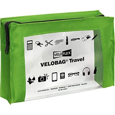 Image de VELOFLEX 2705341 VELOBAG Travel DIN A5 Pochette à fermeture éclair multi usages, textile et PVC, vert, 1 pièce