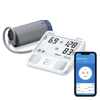 Image de Beurer BM 93 CARDIO Tensiomètre au bras, appareil ECG à 1 canal pour l’enregistrement du rythme cardiaque, détection avancée de l’arythmie, application HealthManager Pro