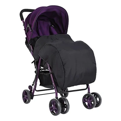 Image de Sac De Repose pied pour Poussette Universelle Nid d&#039;ange Landau Cache pieds Bébé Universel Étanche Couchage Poussette(Noir)