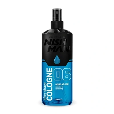 Image de Nishman After Shave Cologne 400ML Parfum Rafraîchissant pour L&#039;homme Moderne Parfait L&#039;après Rasage Protection et Hydratation Longue Durée