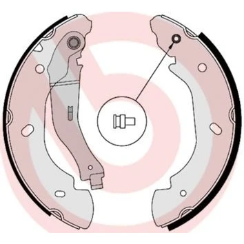 Image de BREMBO Jeu de plaquettes frein préparé pour l&#039;indicateur d&#039;usure avec clip piston, tôle anti bruit accessoires P06038NX
