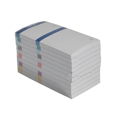 Image de Exacompta Réf. 96399E Paquet de 10 blocs vendeurs 100 feuillets numérotés 1 à 2 coupons détachable Pour kermesse, loterie, tombola Format 6,6 x 13,5 cm bande couleur Assorties