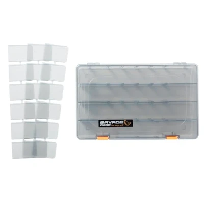 Image de Savage Gear Boîte à appâts 6B Trois compartiments fixes plus Tacklebox Seau réglable