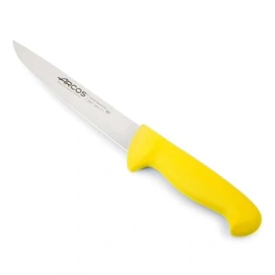 Image de Arcos Séries 2900 Couteau de Boucher à Steak Lame Acier Inoxydable Nitrum 180 mm Manche Polypropylène Couleur Jaune