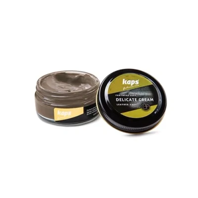 Image de Kaps Crème Délicate De Cirage Cuir Naturel Et Synthé Soin Chaussures Professionnel Intensif Du Nourrissant Pot Verre 50ml Plusieurs Couleurs (166 Chameau)