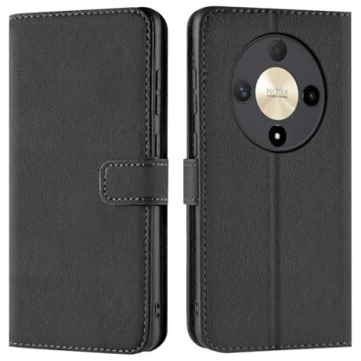Image de Verco Étui pour téléphone Portable Honor Magic 6 Lite, étui à Rabat Magic6 Lite [Fonction Porte Cartes/support], Noir