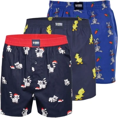 Image de Happy Shorts X Boxer, boxer et short pour homme avec suspension, Design 20, M