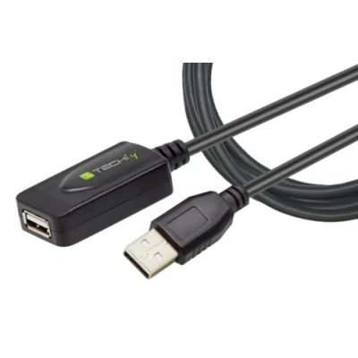 Image de Techly IUSB REP20TY câble USB 2.0 5 m A Noir Neuf