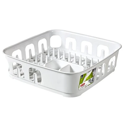 Image de CURVER Egouttoir essentials carré 12 assiettes, Blanc, Sink Top, 39,1x39,1x10,9 cm