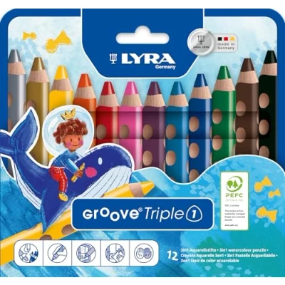 Image de LYRA Groove Triple 1 Etui 12 crayons de couleur