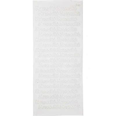 Image de Creotime autocollants Barnedåb 10 x 23 cm blanc