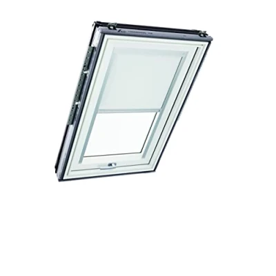 Image de Store d&#039;obscurcissement Roto ZRV Occultation Presque Totale Rail de Guidage Argent pour Les Fenêtres Toit la série Designo R6/R8, i8 et Classic 64/84 avec Taille 114/140 11/14 Blanc