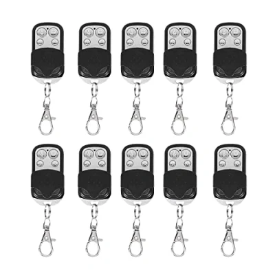 Image de Leyf Lot de 10 télécommandes Porte Garage 433 MHz Télécommande Universelle Portail 4 canaux Compatible avec Code fréquence Émetteur Manuel Réglage Facile Ouvre