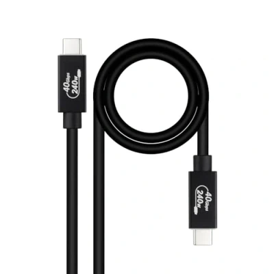 Image de Nanocable 10.01.5001 câble USB USB4 Gen 3x2 1 m C Noir Neuf
