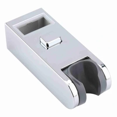 Image de Support de Douche à Main Remplaçable pomme ABS Chromé Réglable en Hauteur Curseur Barre Rail Porte Tête Salle Bains Remplacement Ferroviaire Head