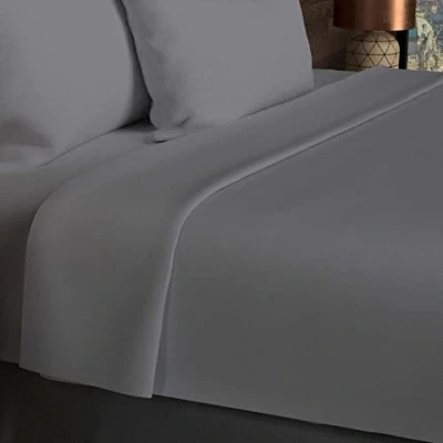 Image de Soleil d&#039;ocre, Drap Plat, Coton 57 Fils, Gris, 240x290 cm