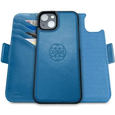 Image de dreem Fibonacci Compatible avec iPhone 15 Plus funda cartera / 2 en 1 étui Antichoc et Folio Amovible Cuir végétal, MagSafe, Protection RFID [Ardoise]