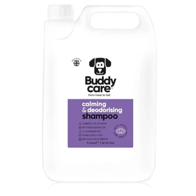 Image de Buddycare Shampooing nettoyant en Profondeur pour Chiens avec Aloé Véra et B5 (Apaisant Désodorisant 5L)