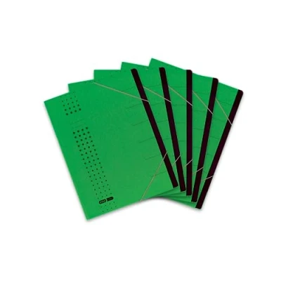Image de Elba 42495GN Chic Lot de 5 trieurs en carton recyclé à 7 compartiments avec languettes inscriptibles Vert Format A4 450 g/m²