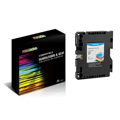 Image de PRINTANDINK Sublimation Encre Cartouche Compatible avec Sawgrass Virtuoso SG400 SG800 Transfert Cartouches d&#039;encre (Transfert de Chaleur) Cyan