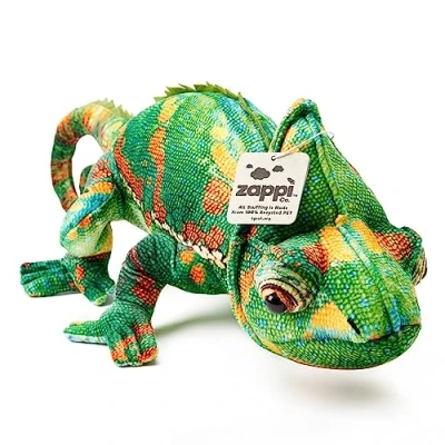 Image de Zappi Co Peluche Douce et chaleureuse pour Enfants Compagnons de Jeu Doux Parfaits en Style imprimé (55 cm Long) (Caméléon Vert)