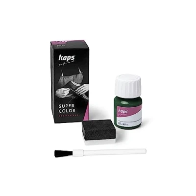 Image de KAPS Super Color Teinture pour Cuir Naturel Matières Synthétiques et Textiles 25 ml Plusieurs couleurs, Vert Foncé 133